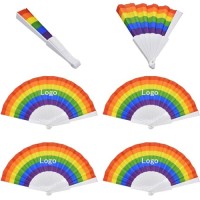 Rainbow Pride Folding Cool Fan