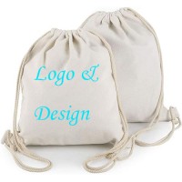 Cotton Drawstring Backpack Canvas Tote 6 Oz