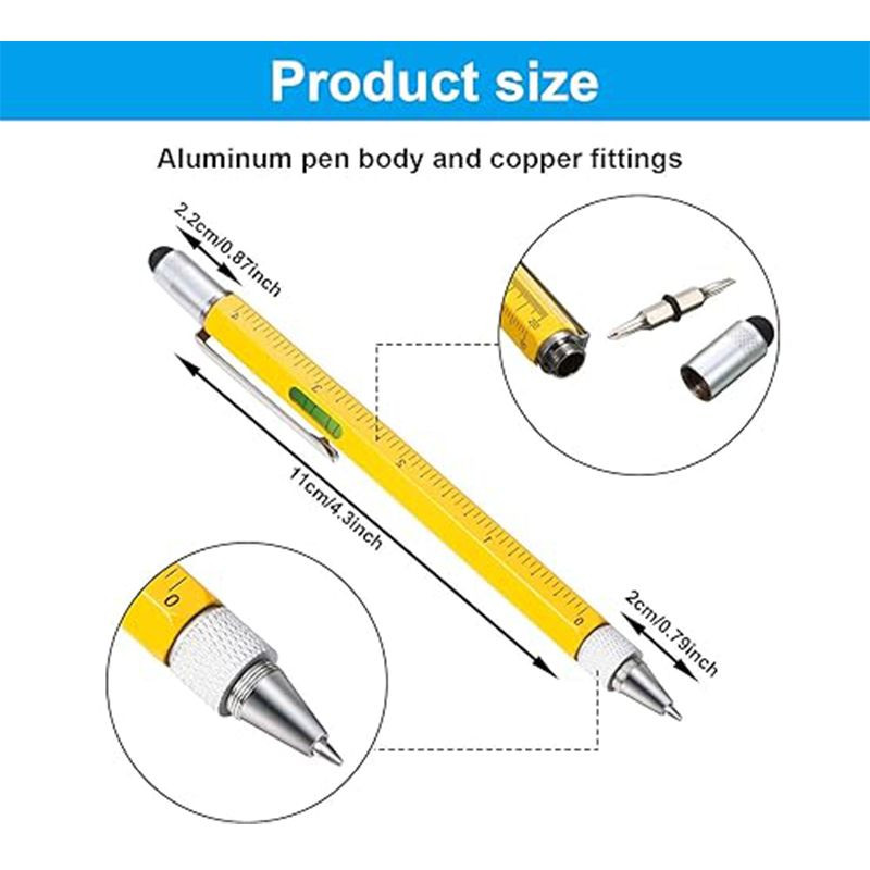 Multifunctional 6-in-1 Ball Point Pen